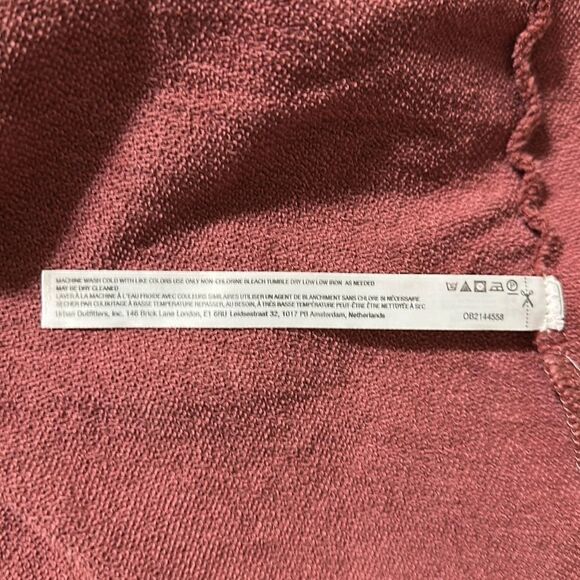 Free People S Babe I'm Yours Cardigan Style Long Sleeve Robe Dried Currant Wine - Picture 16 of 16